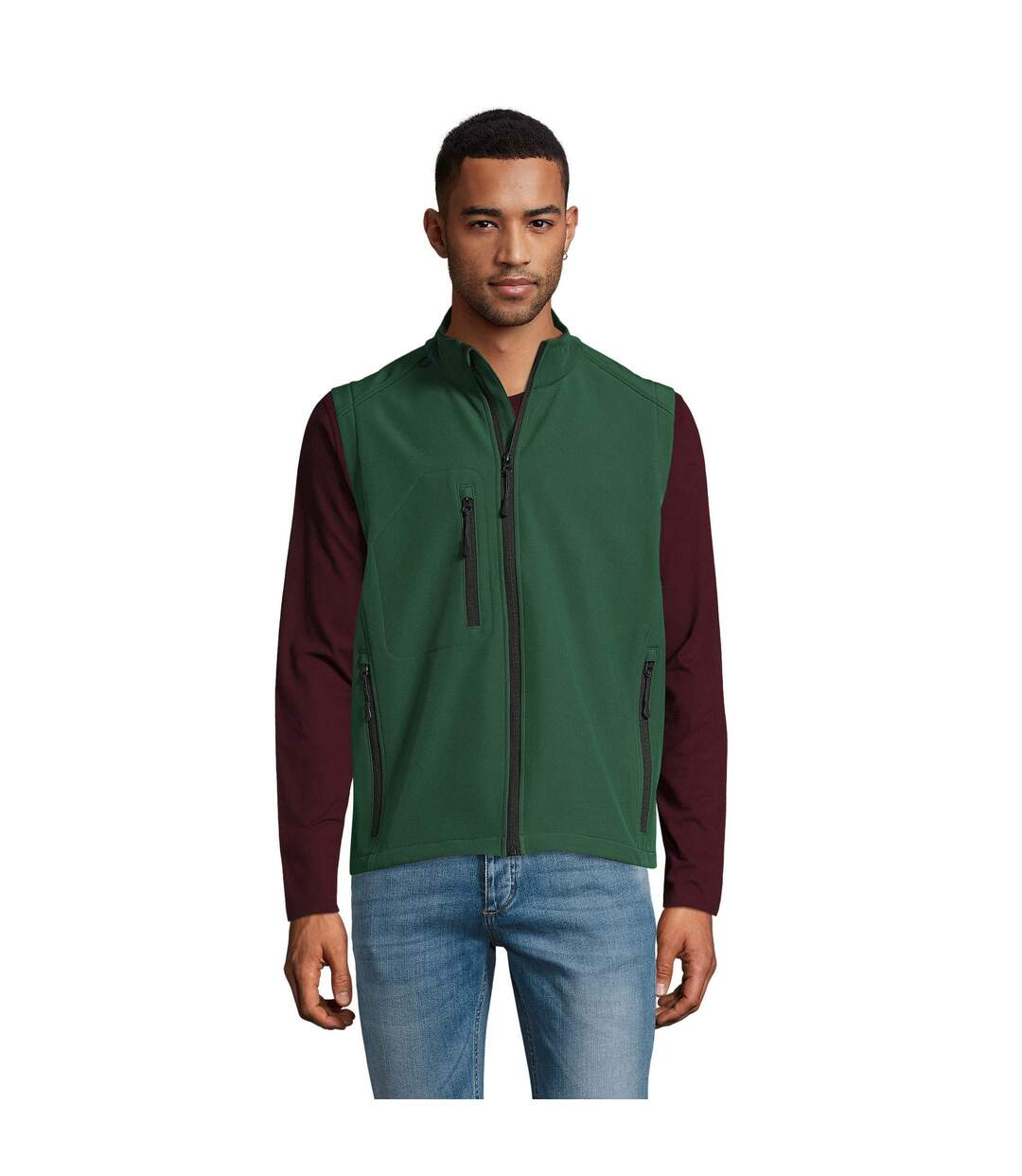 Veste Sans Manches Rallye Homme Vert Bouteille SOLS-1
