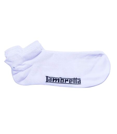 Pack Of 3  Mens Trainer Socks  White Lambretta