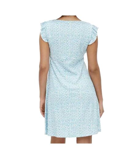 Robe de Grossesse Bleu Femme Mamalicious Flora - L