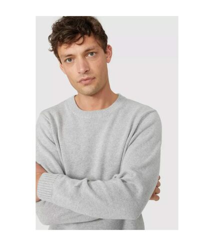 Maine Mens Premium Cotton Crew Neck Sweater (Light Grey)