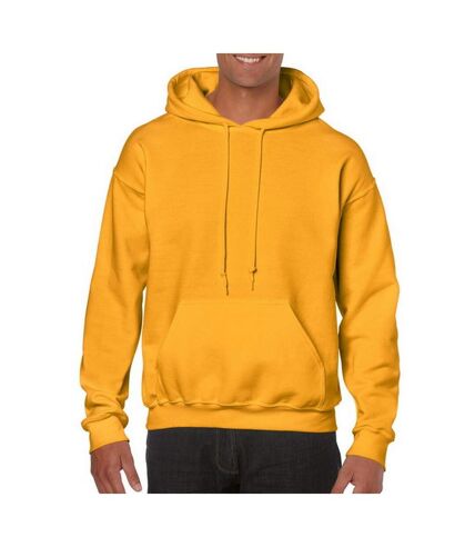 Sweatshirt à capuche unisexe jaune foncé Gildan