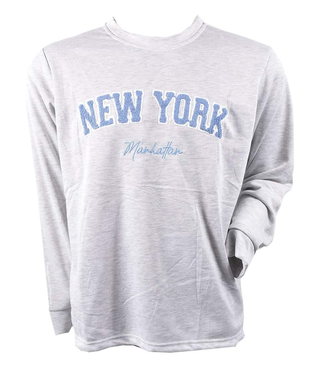 Pyjama Homme Long SWEET SECRET Q2754 NEW YORK GRIS-2