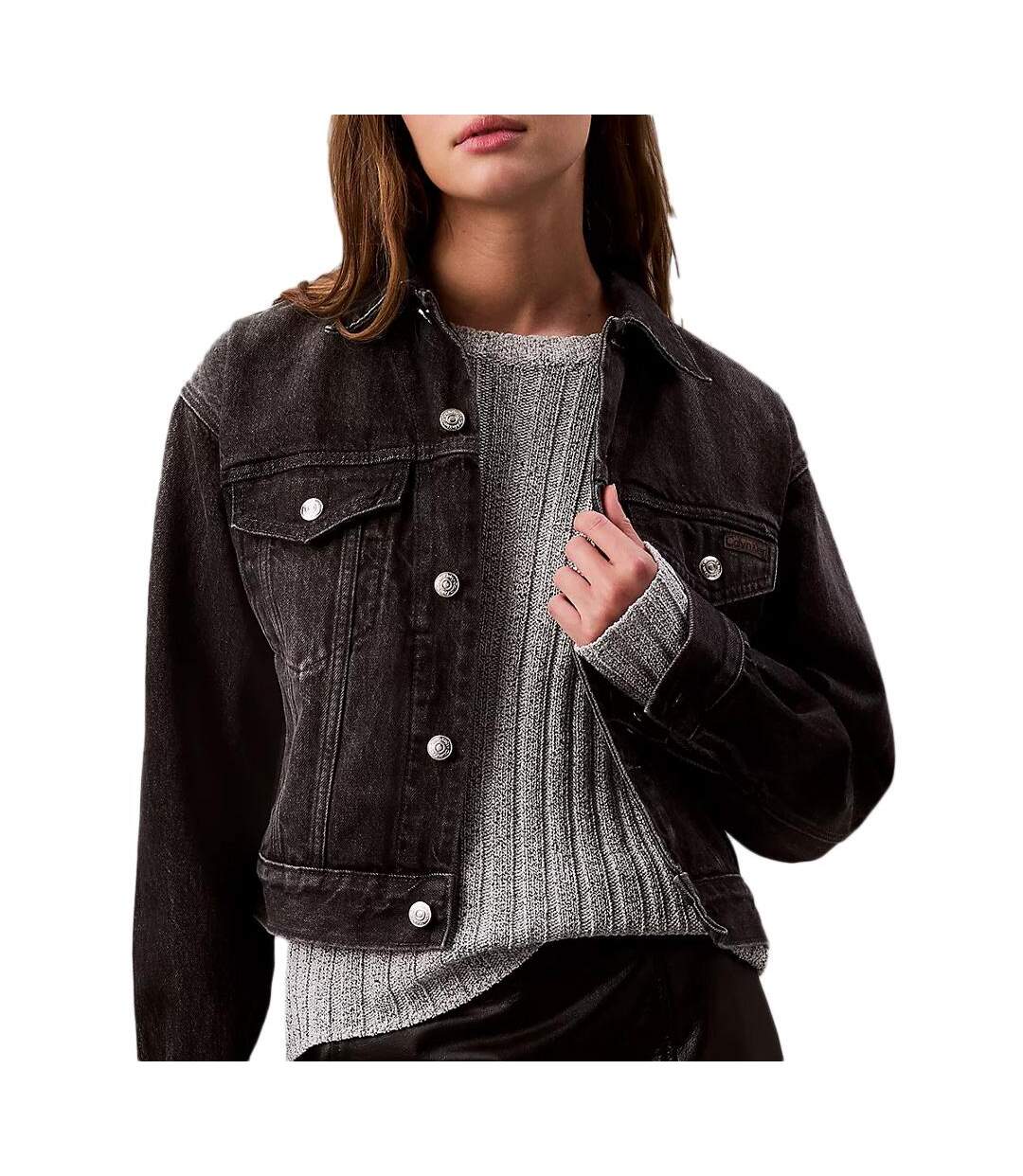 Veste noire femme calvin klein jeans lv047b741g-1