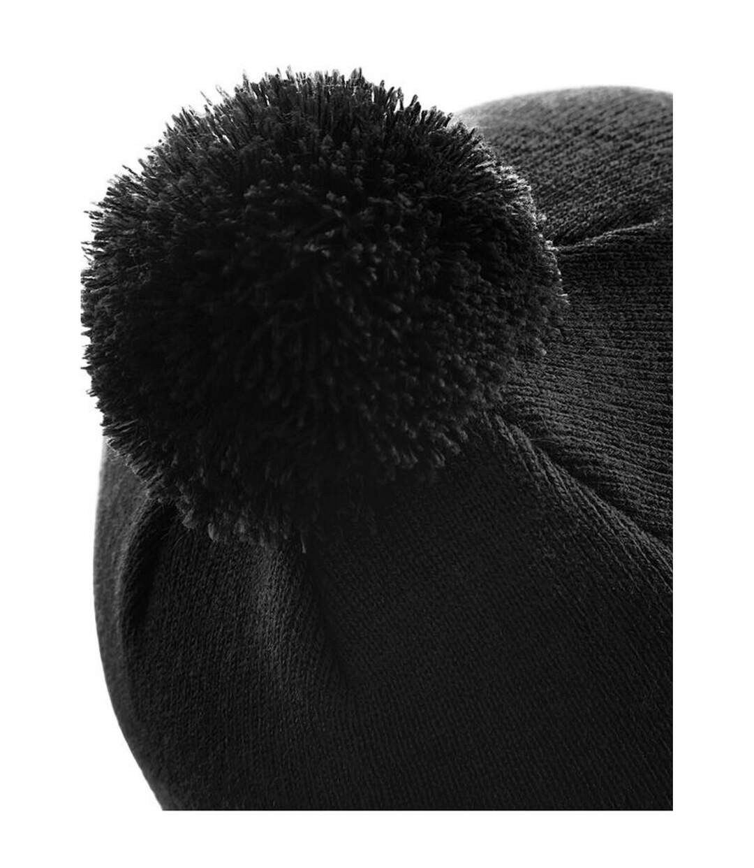 Bonnet Pom Pom Original Noir Beechfield-2
