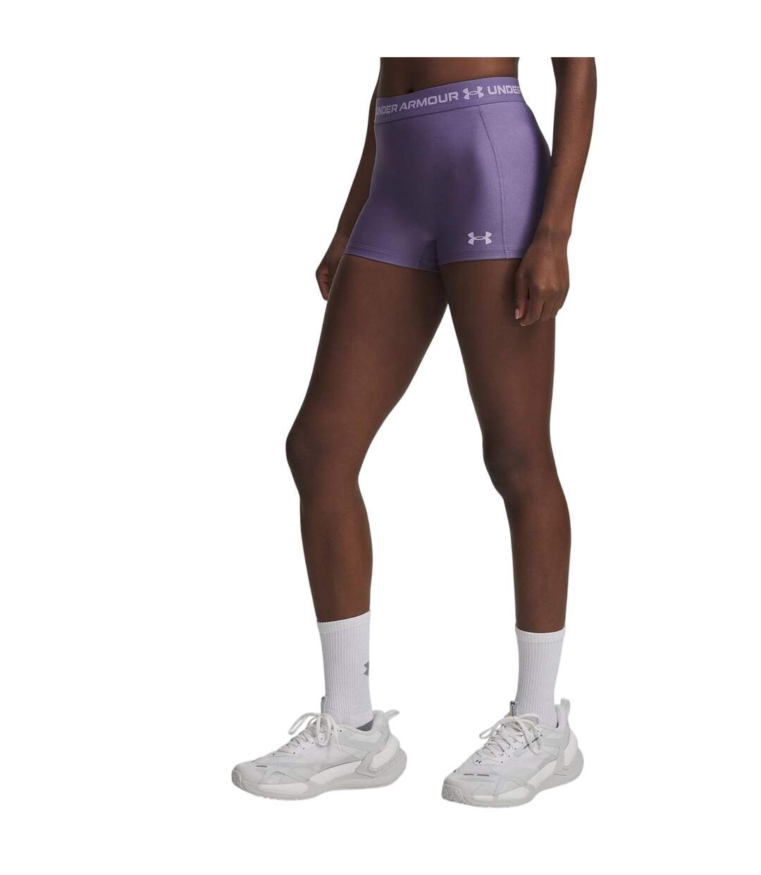 Womens/ladies Heatgear Shorts Purple Under Armour-2