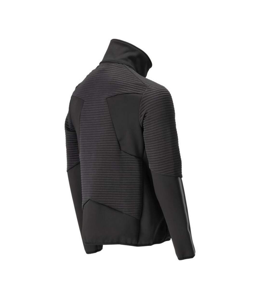 Mens Customised Striped Fleece Jacket Black Mascot-4