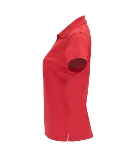Womens/ladies Monzha Short-sleeved Sports Polo Shirt Red Roly