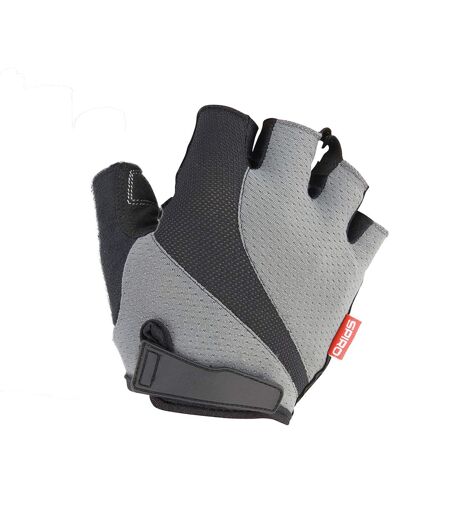 Unisex Adult Summer Fingerless Gloves Grey Black Spiro