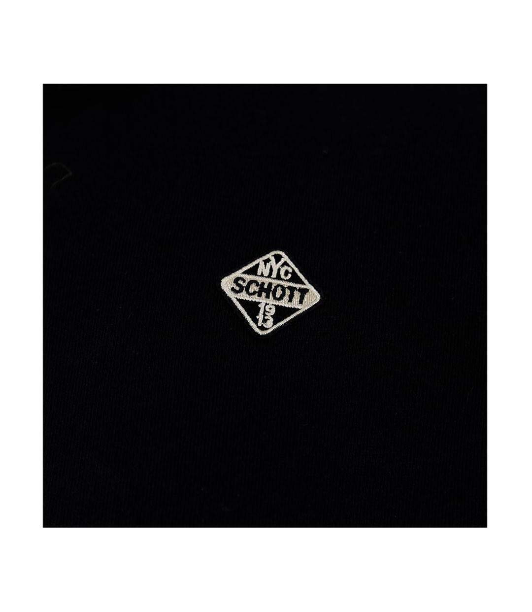 Sweat zippé noir homme schott badge - m-2