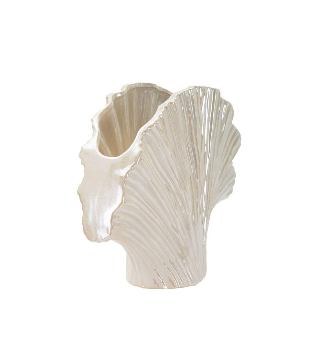 Vase en Céramique Perly 35cm Blanc-2