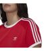 T-shirt Motif/style 3 Rayures Femme Rouge Adidas-4