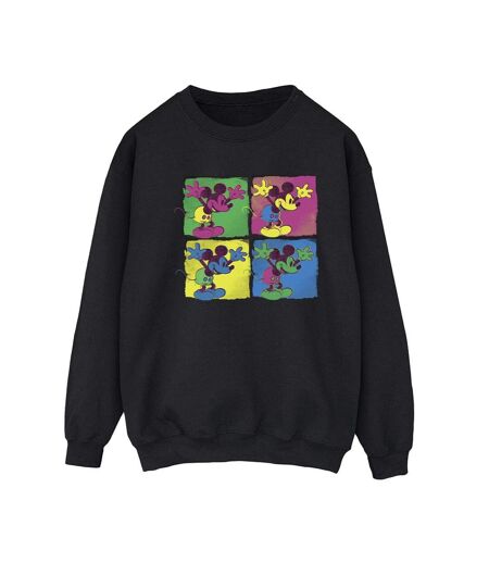 Disney Sweatshirt Mickey Mouse Pop Art Femmes/Dames (Noir) - UTBI29133