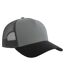 Rapper 5 Panel Cotton Sustainable Trucker Cap Grey Dark Grey Black Atlantis-2