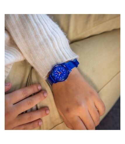 Montre Femme Bracelet Plastique Bleu CHTIME