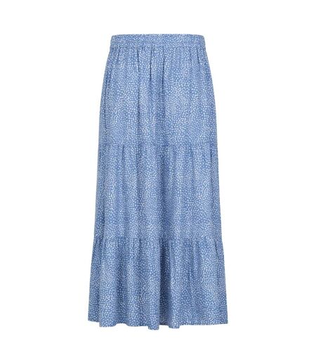 Womens/ladies Palermo Tiered Midi Skirt Corn Blue Mountain Warehouse