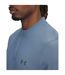 Mens Rush Long-sleeved Technical Top Blue Smoke Under Armour-3