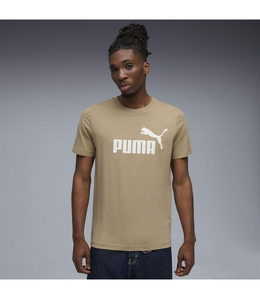 Mens Ess No.1 Logo Regular T-shirt Iced Coffee Puma-3