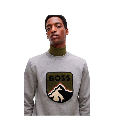 Mens Stadler 97 Mountain Sweatshirt Silver Hugo Boss