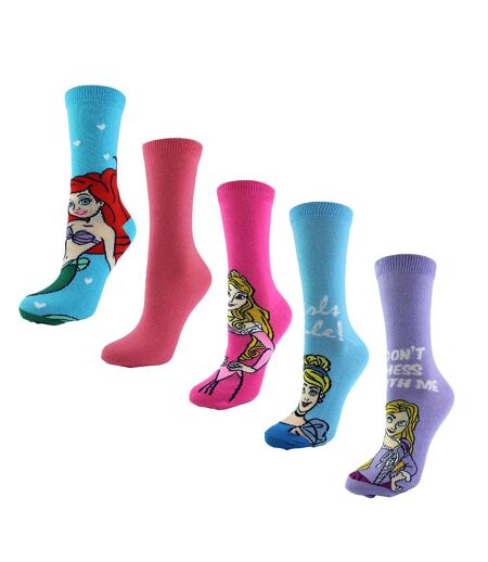 Ladies 5 Pack Princess Socks | Cute Funny Novelty Disney Socks | Disney Gifts