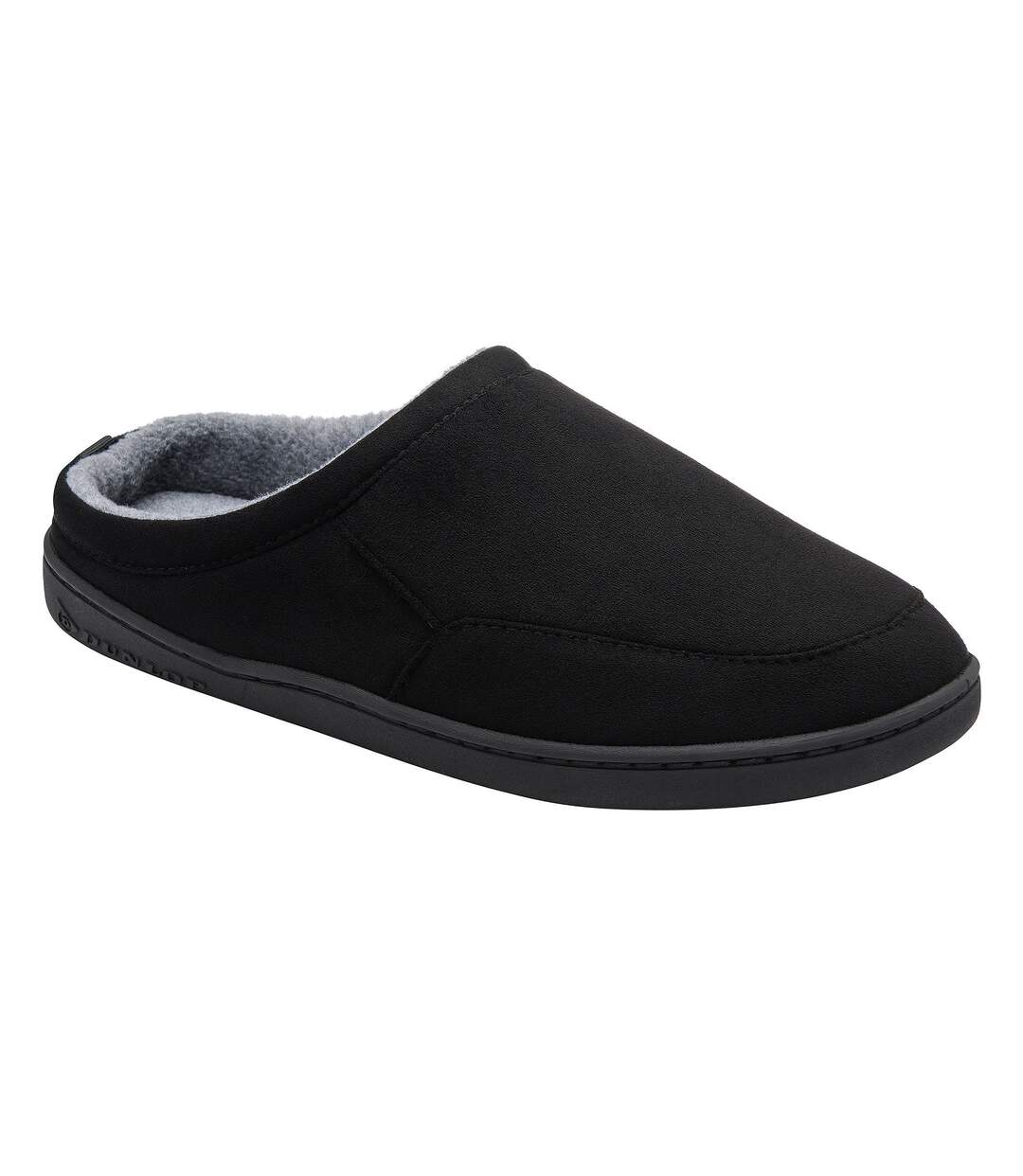Dunlop - Mules homme aspect daim noires ouvertes à l’arrière-4