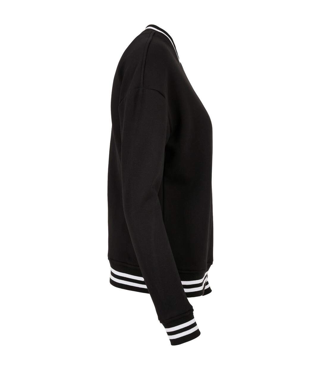 Pull College Femme Noir Blanc Build Your Brand-3