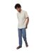 Mens Crochet Trim Short-sleeved Shirt Natural Threadbare-1