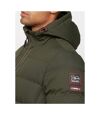 Crosshatch Mens Kampnew Embossed Jacket (Dark Olive)