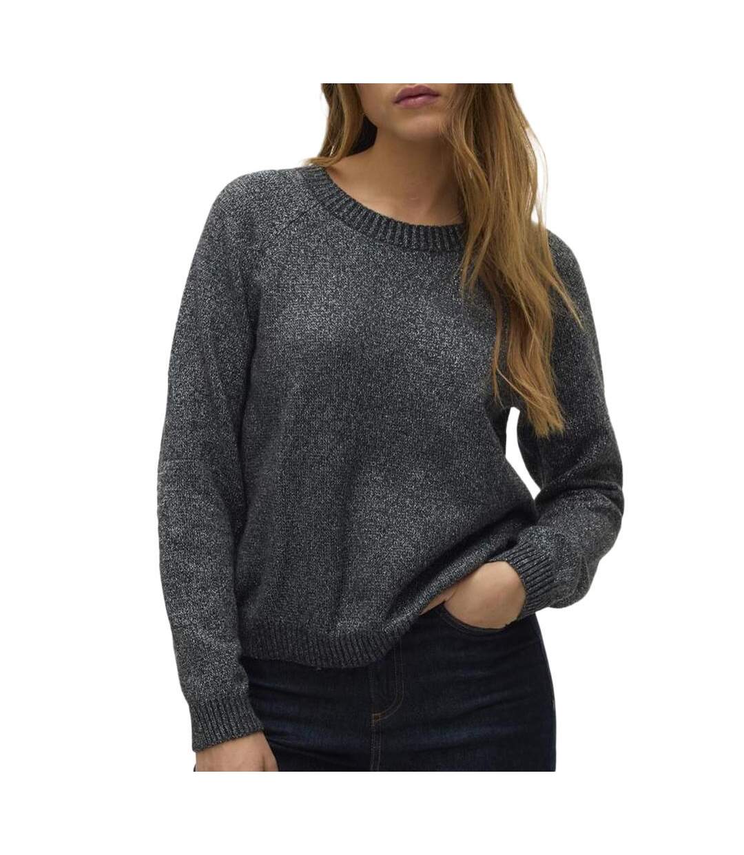 Pull gris femme vero moda doffyshine-1