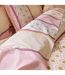 Drap plat 100% coton INOUK rose/beige