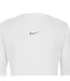 Womens/ladies Crew Neck Slim Long-sleeved Base Layer Top White Cool Grey Nike-2