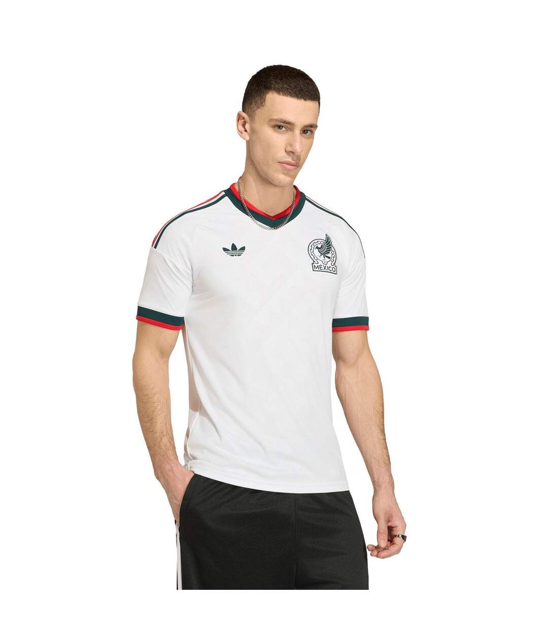Maillot Extérieur Motif/style Mexique Homme Blanc Vert Adidas-1