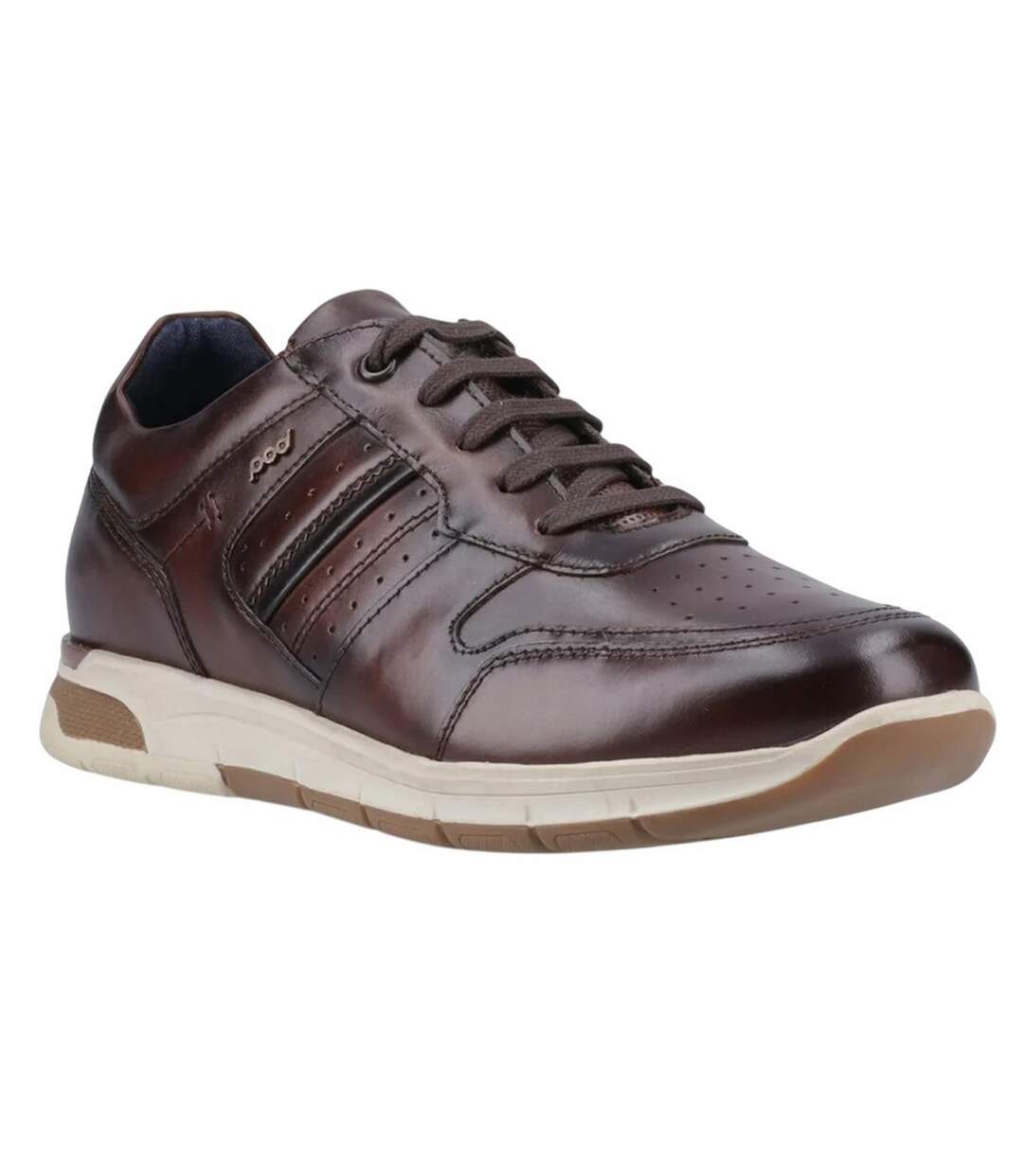 Baskets Motif/style Flèche Homme Brun Clair Marron POD-1