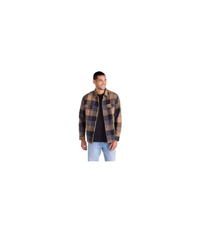 Mens Seth Bonded Fleece Jacket Dark Beige Animal