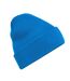 Bonnet À Manchettes Original Pour Adultes, Unisexe Bleu Saphir Beechfield-2