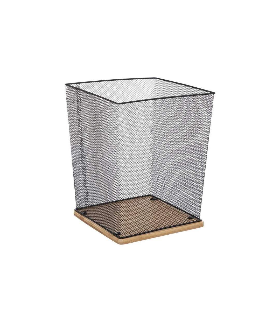Corbeille de Bureau en Métal Havi 32cm Noir-1