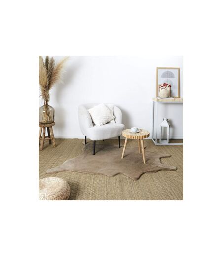 Tapis Fausse Fourrure Effet Peau 120x158cm Taupe