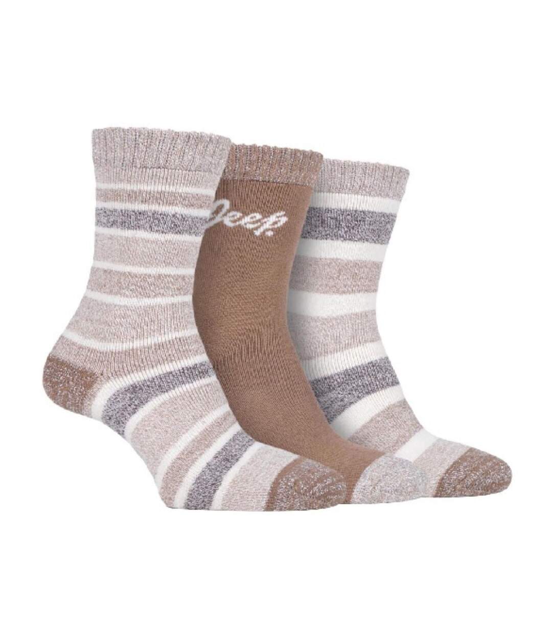 3 Paires Chaussettes Femme Rembourré Anti Ampoules-1