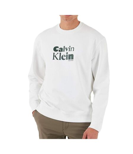 Sweat blanc homme calvin klein jeans calvi