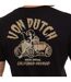 T-shirt homme col V Regular fit en Jersey imprimé poitrine et dos Hot Vondutch-4
