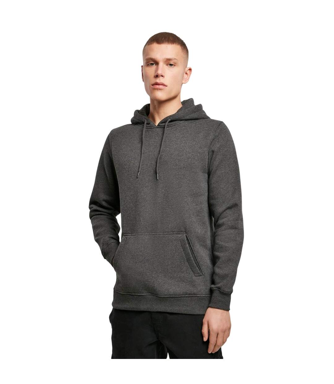 Sweat À Capuche Homme Charbon Build Your Brand-2
