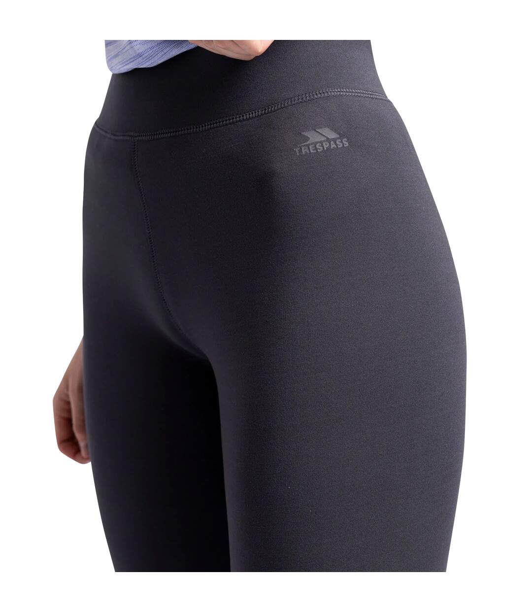 Womens/ladies Fuzzy Sherpa Leggings Dark Grey Trespass-3
