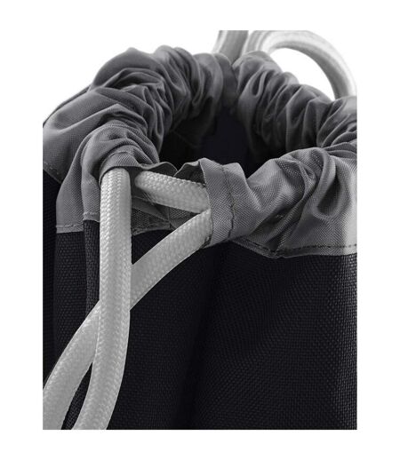 Athleisure Drawstring Bag One Size Black Graphite Bagbase