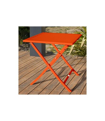 Table de Jardin Pliante Marius 70cm Orange