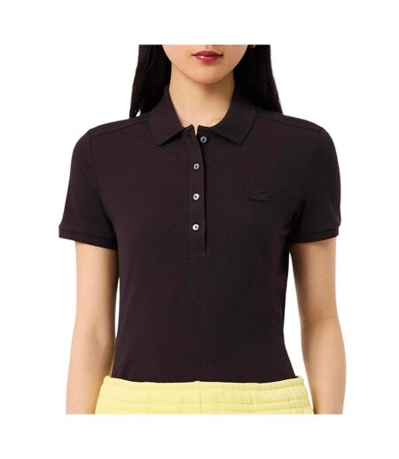 Polo marron femme lacoste pf5462-031