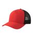Casquette Trucker Motif/style 5 Panneaux Dempo Rouge Noir Atlantis Headwear-1
