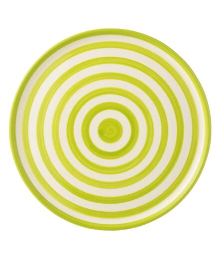 Assiette de Présentation en Céramique Granada Rayure 34cm Vert