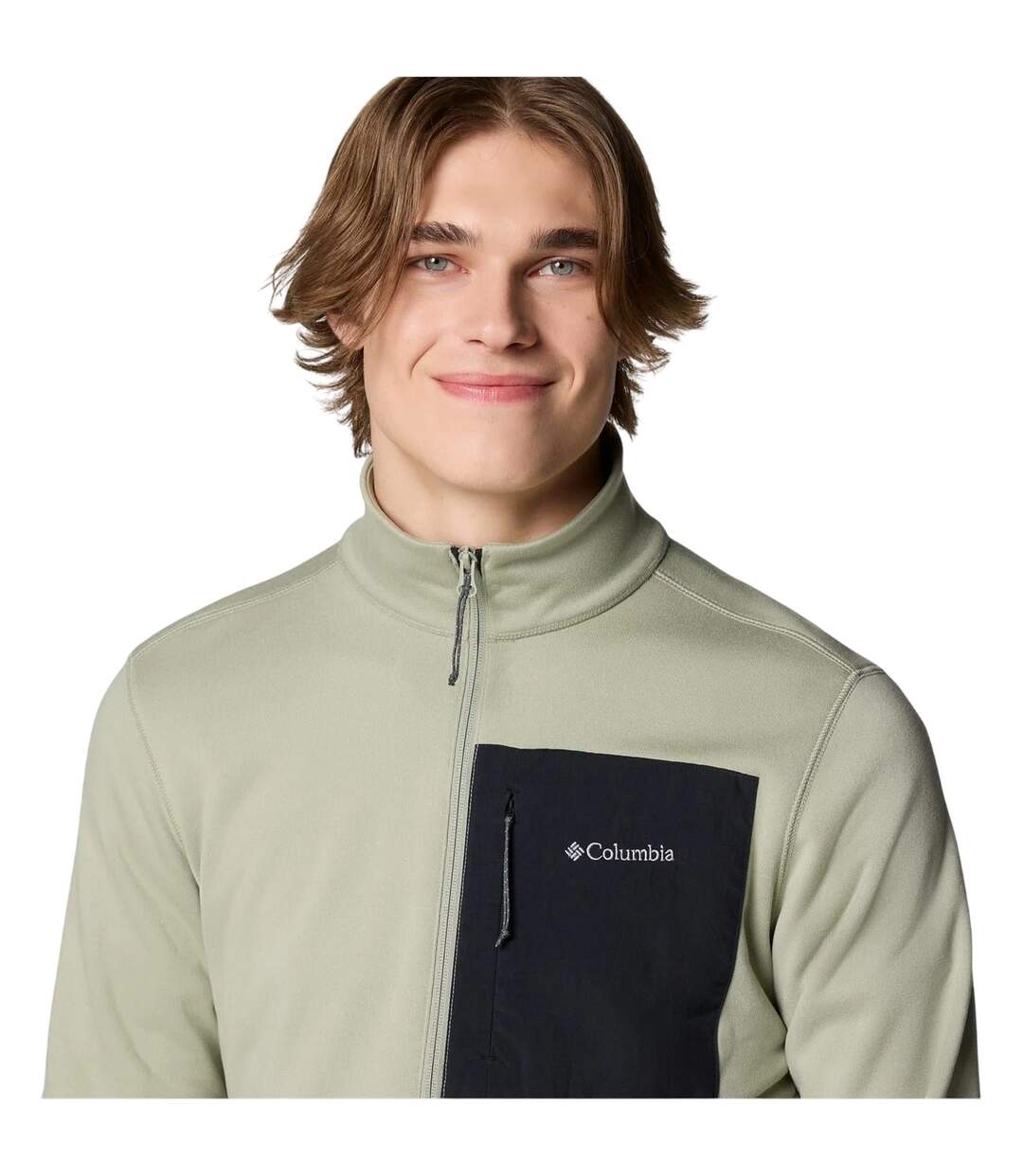 Mens Hike Funnel Neck Sweatshirt Safari Columbia-4