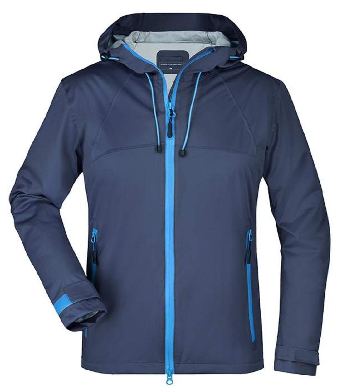 Veste softshell à capuche - Femme JN1097 - bleu marine et cobalt-2