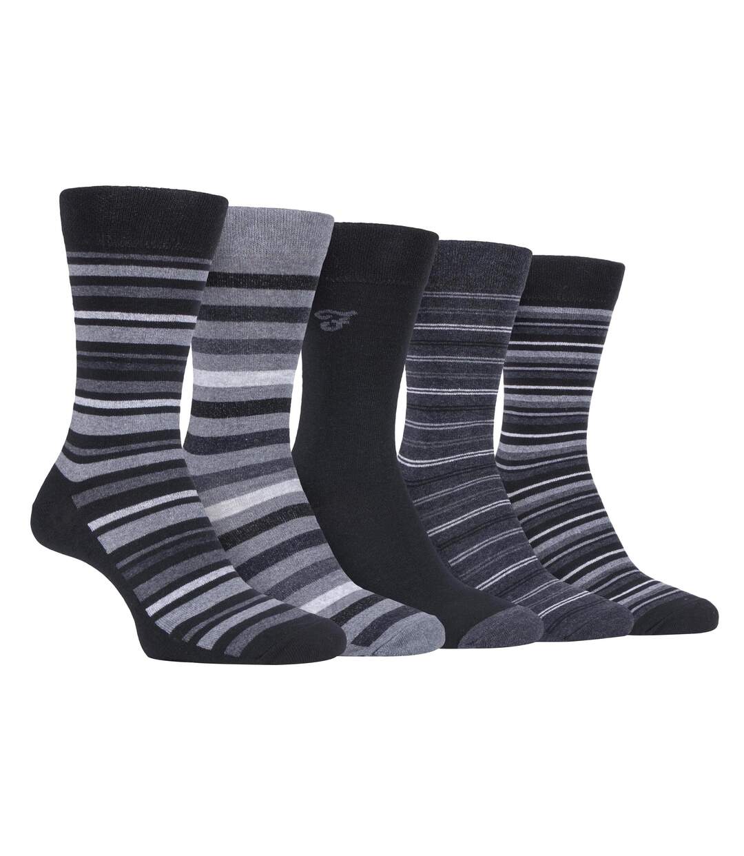 Farah - 5 Paires Chaussettes Coton Rayures Classiques Homme | Respirantes