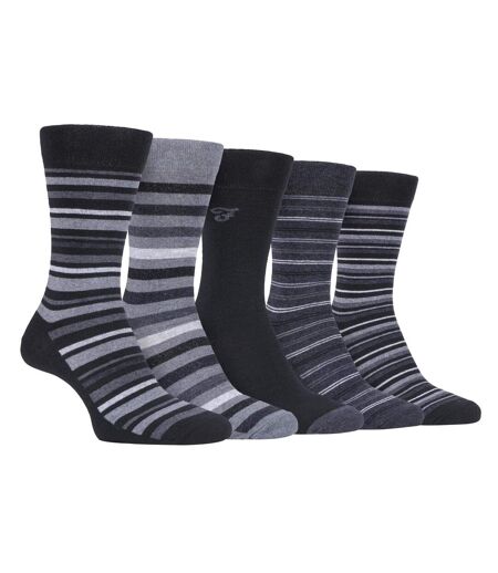 5 Pack Mens Striped Patterned Cotton Dress Socks